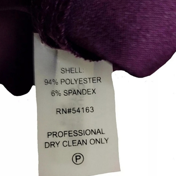 Calvin Klein Purple Sleeveless Sheath Dress w Side Ruching size 2P - Picture 5 of 6